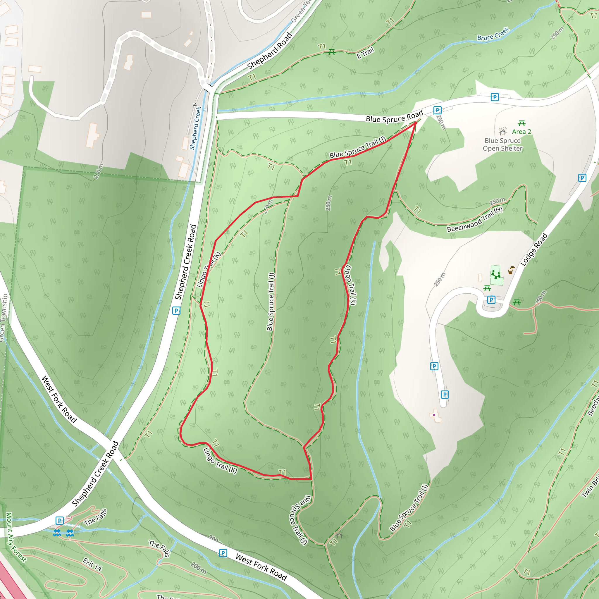 Lingo Loop Trail mobile static map