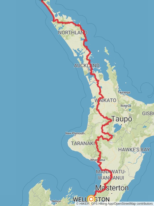 Te Araroa North Island mobile static map