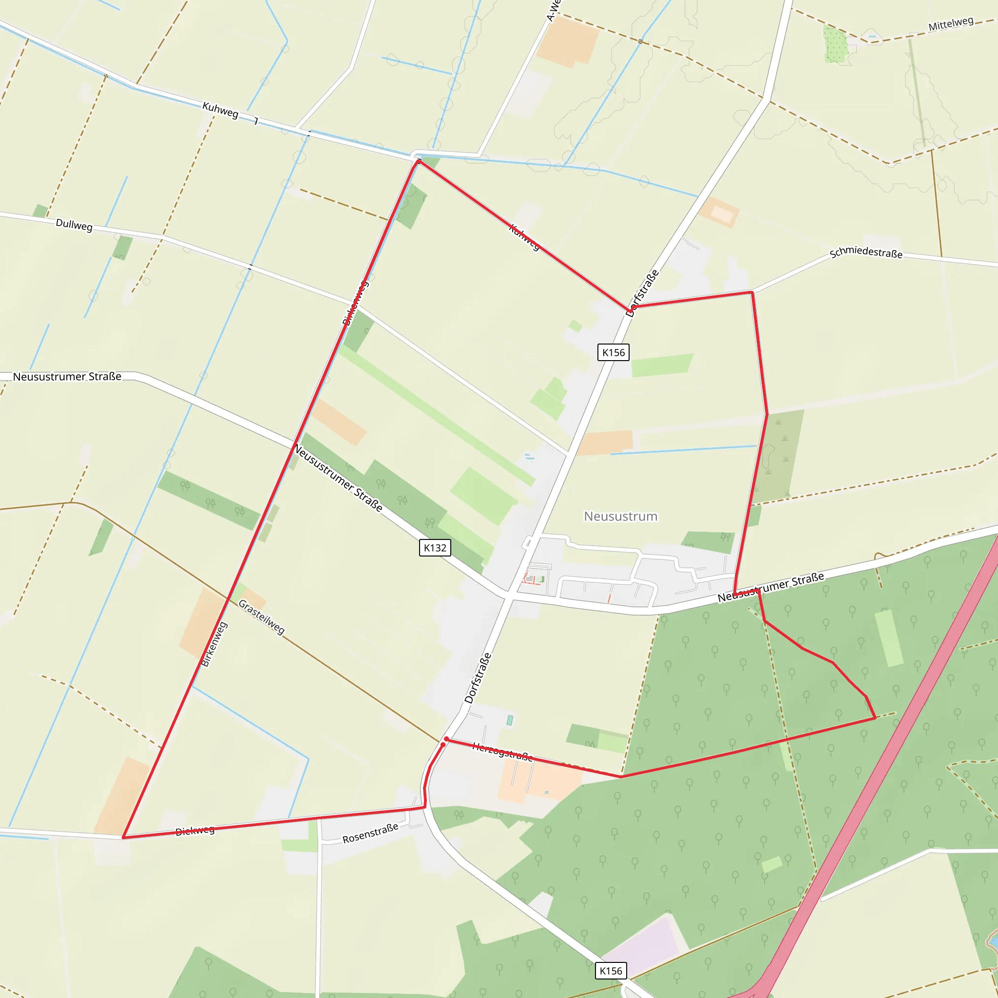 Wanderweg Neusustrum mobile static map