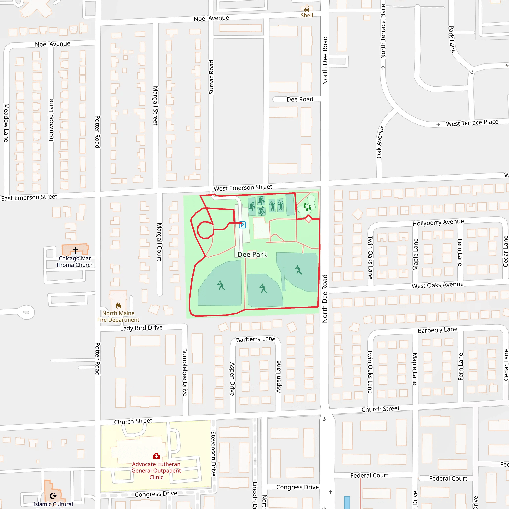 North Dee Road Loop mobile static map
