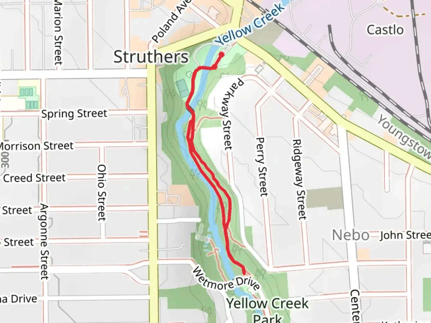 An image depicting the trail Yellow Creek Trail - Creekside Fork and its surrounding area.