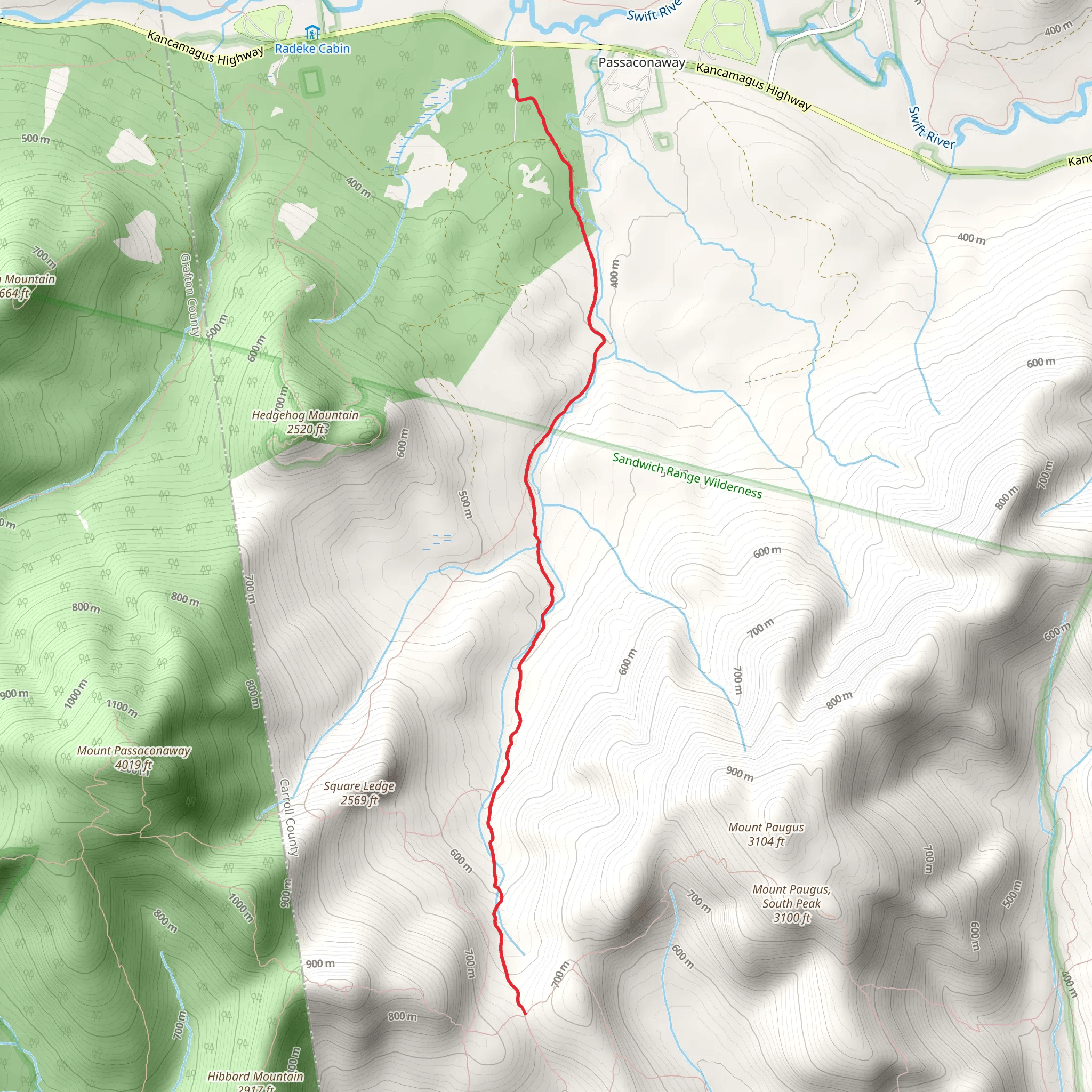 Oliverian Brook Trail mobile static map