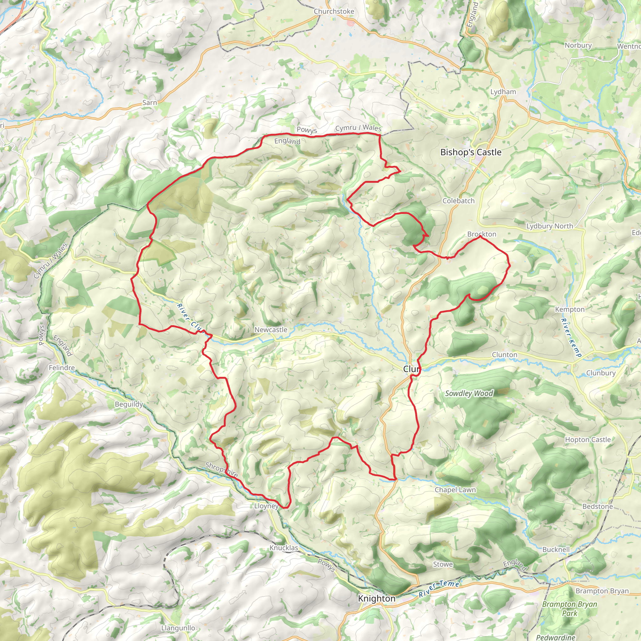 Blue Remembered Hills Trail mobile static map