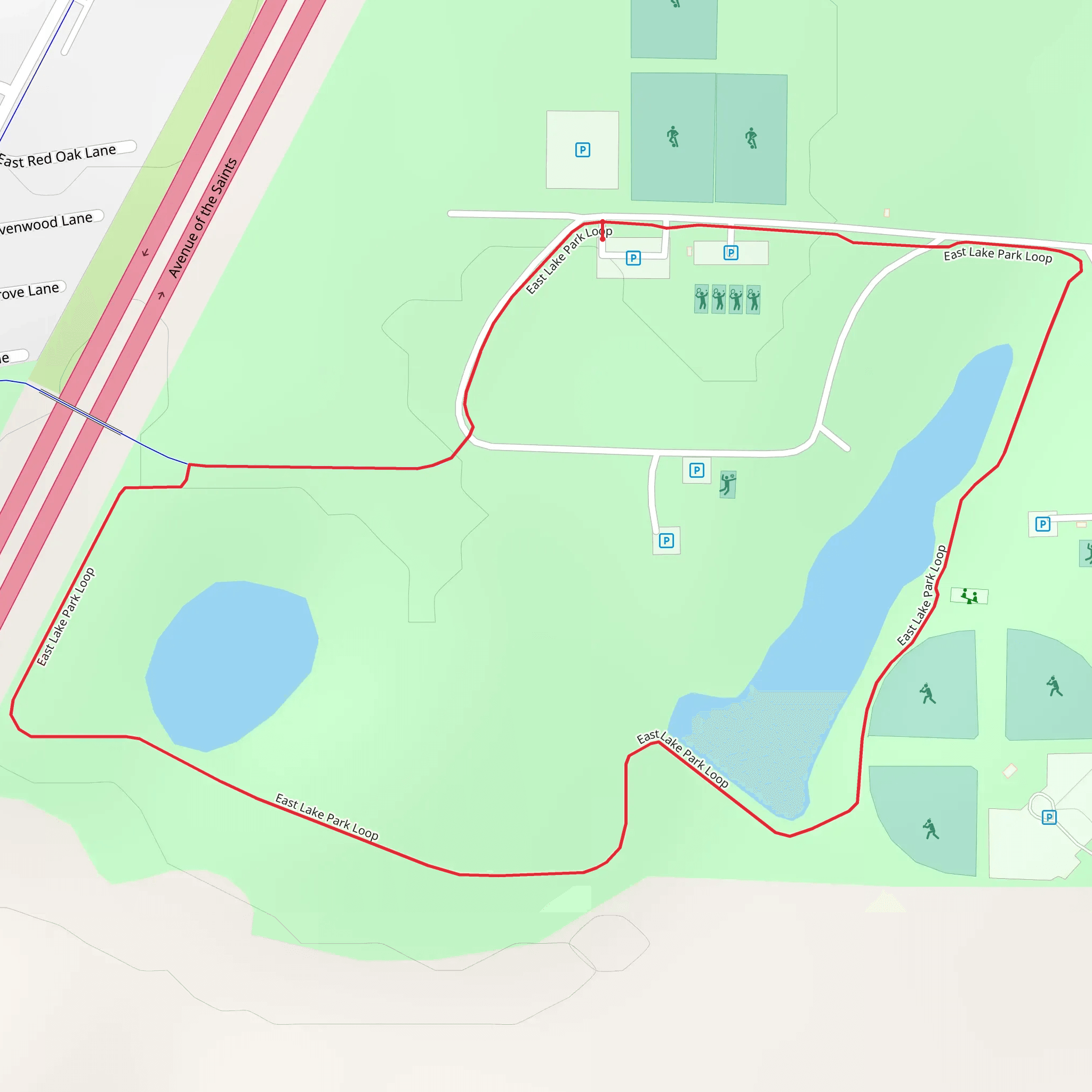 East Lake Park Loop mobile static map