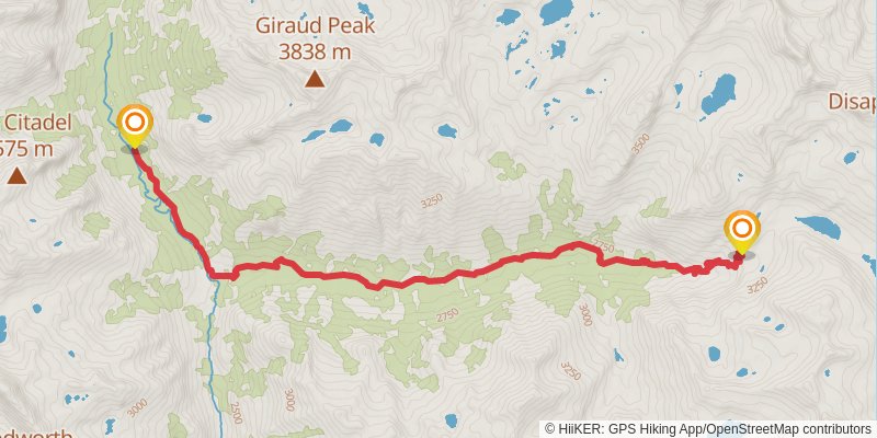 John Muir Trail stage 14 Map