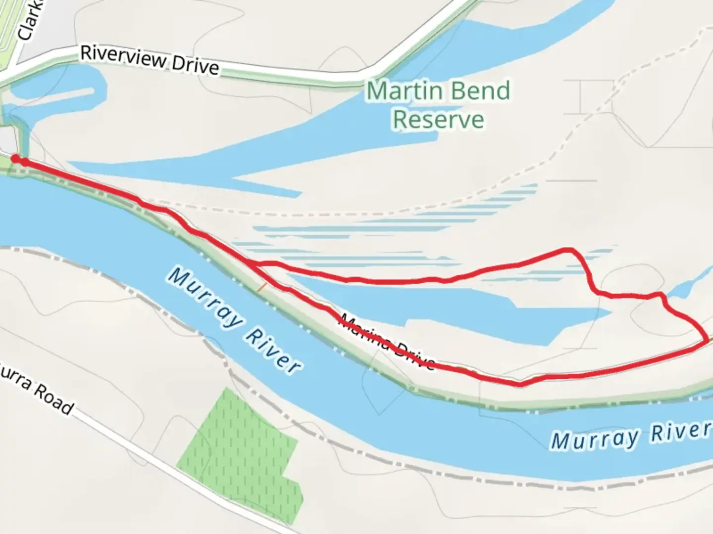An image depicting the trail Lion Allan Thurmer Recreational Trail and its surrounding area.