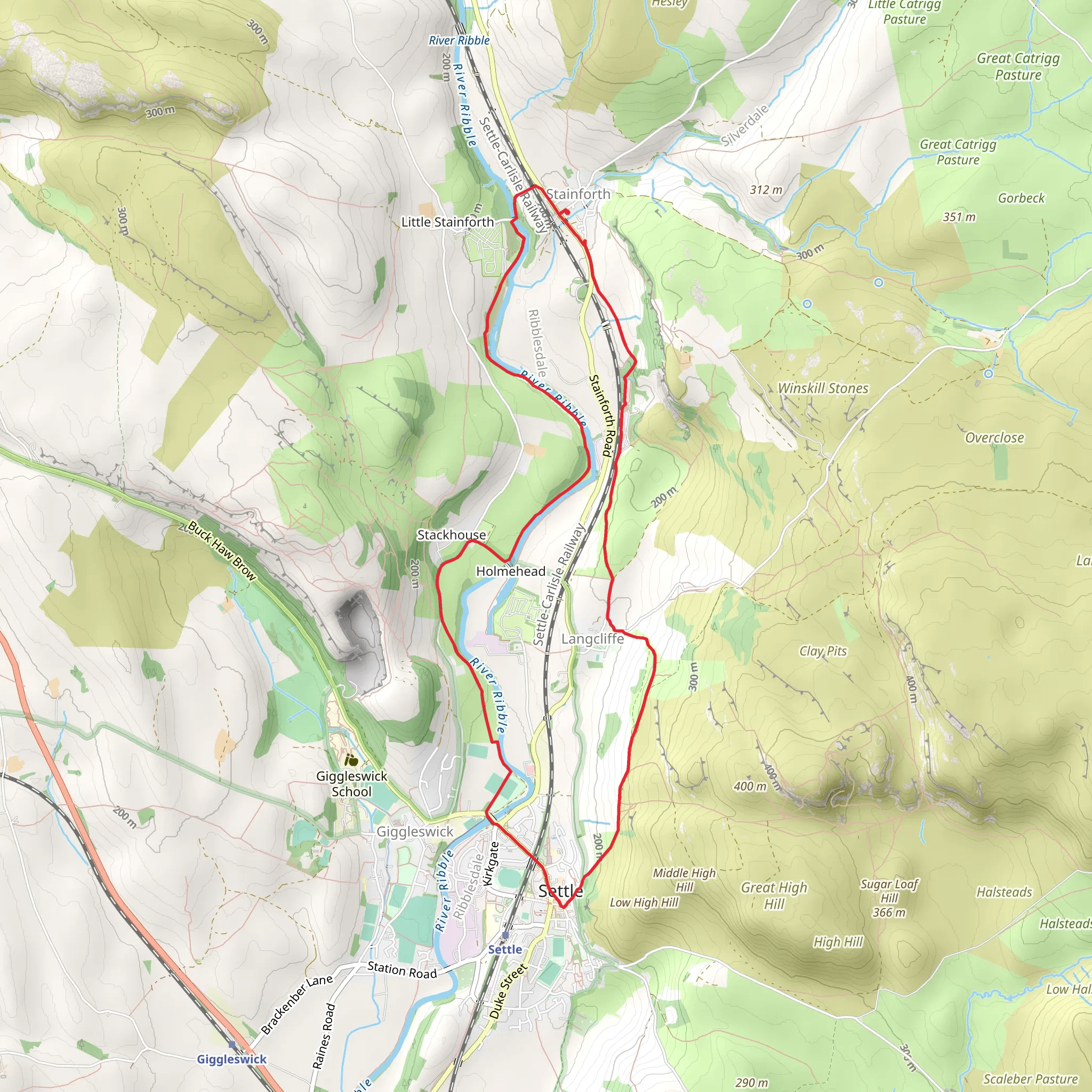 Stainforth and Settle Loop mobile static map