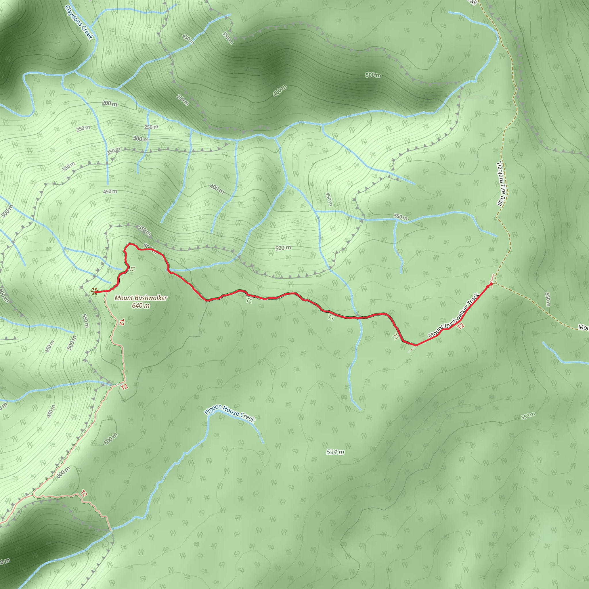 Mount Bushwalker Track mobile static map