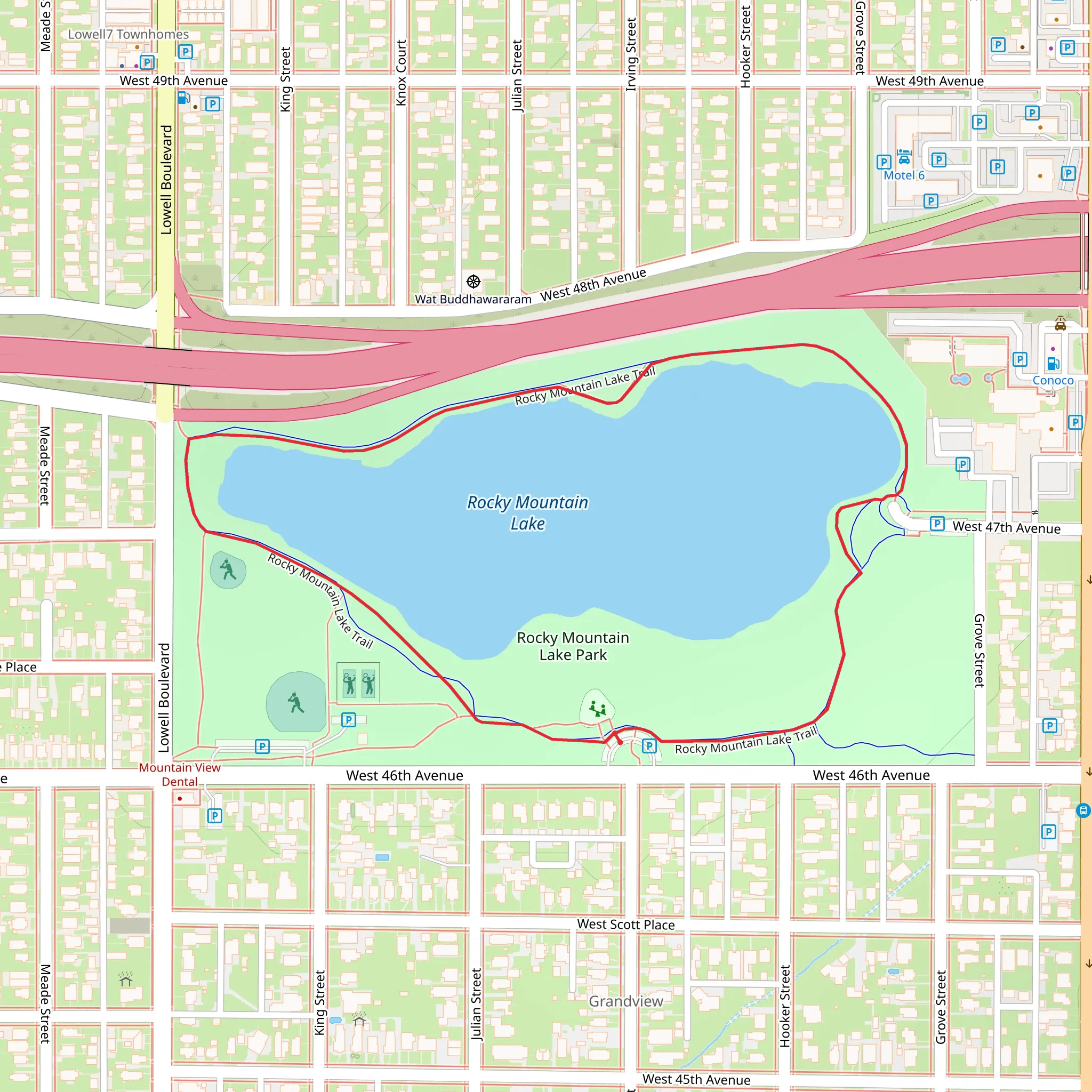 Rocky Mountain Lake Loop mobile static map