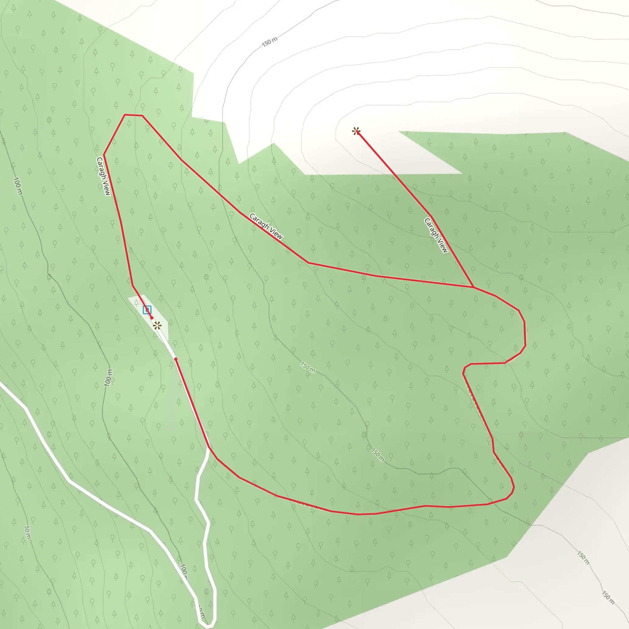 Caragh Lake Loop mobile static map