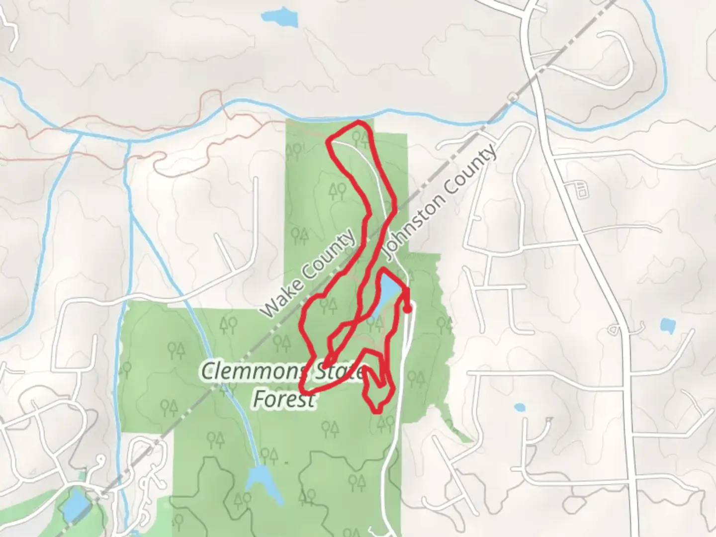An image depicting the trail Demonstration Loop Trail and its surrounding area.