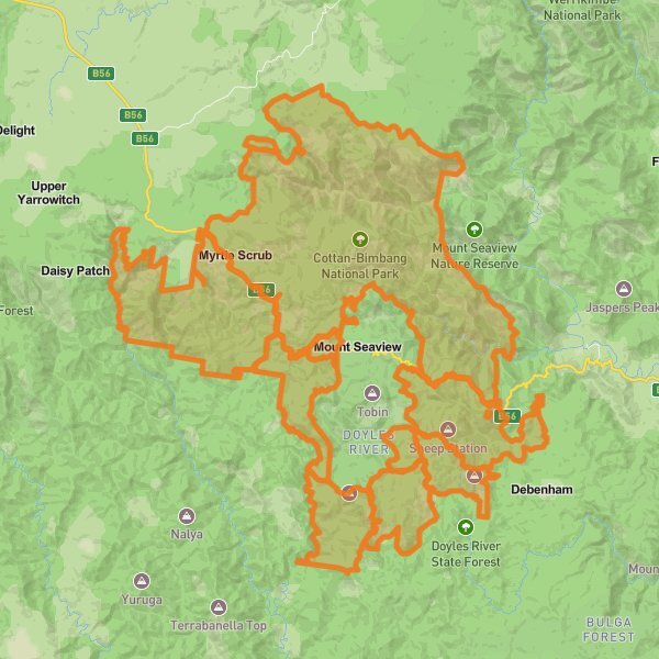 Cottan-Bimbang National Park mobile static map
