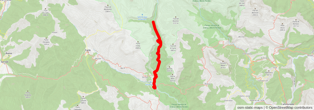Cañon del Añisclo - La Ripareta stage 2 Map