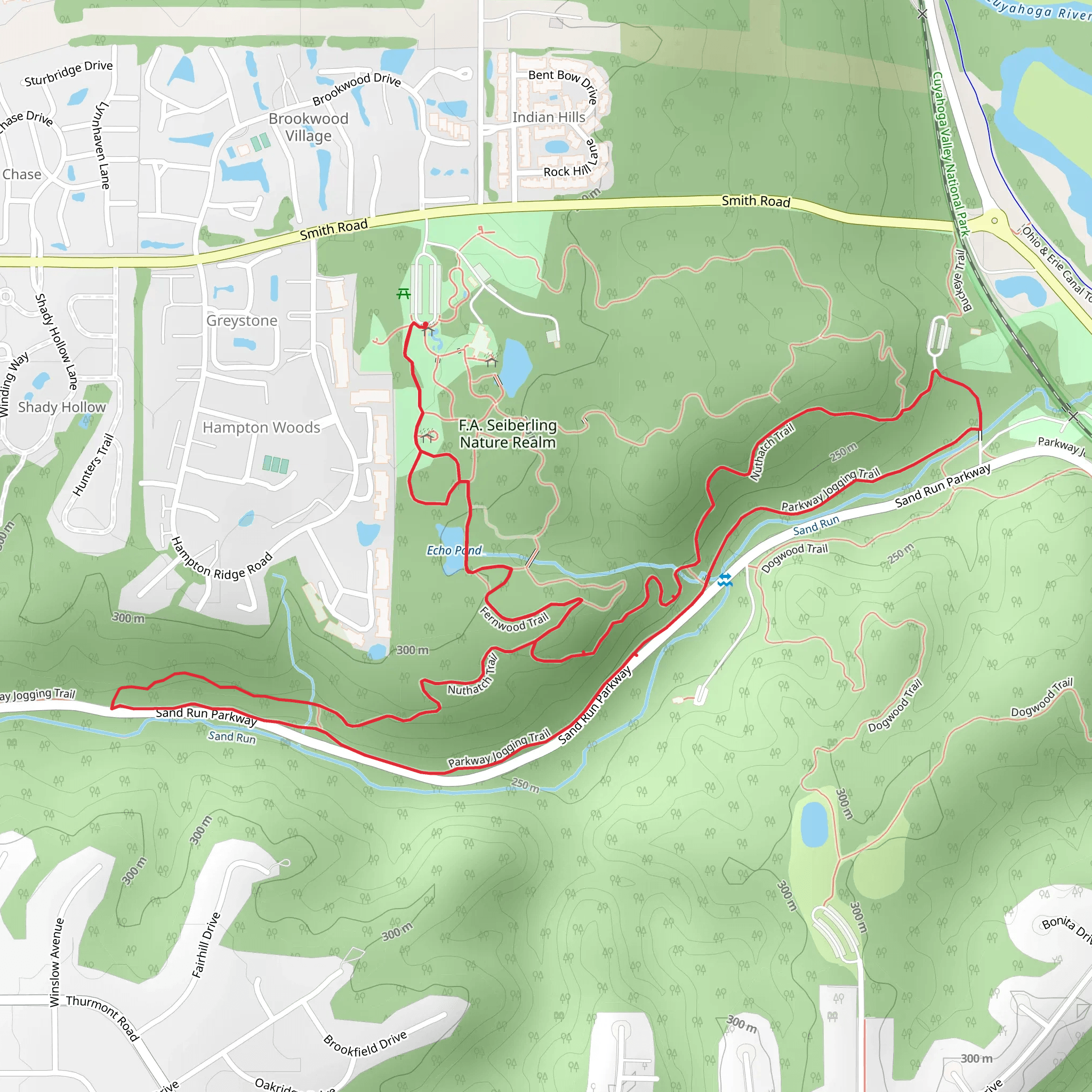 Echo Pond and Mingo Trail mobile static map
