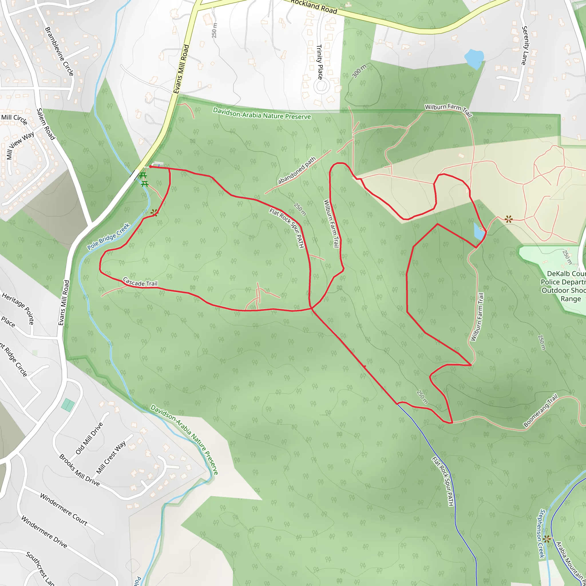 Wilburn Farm and Cascade Loop Trail mobile static map