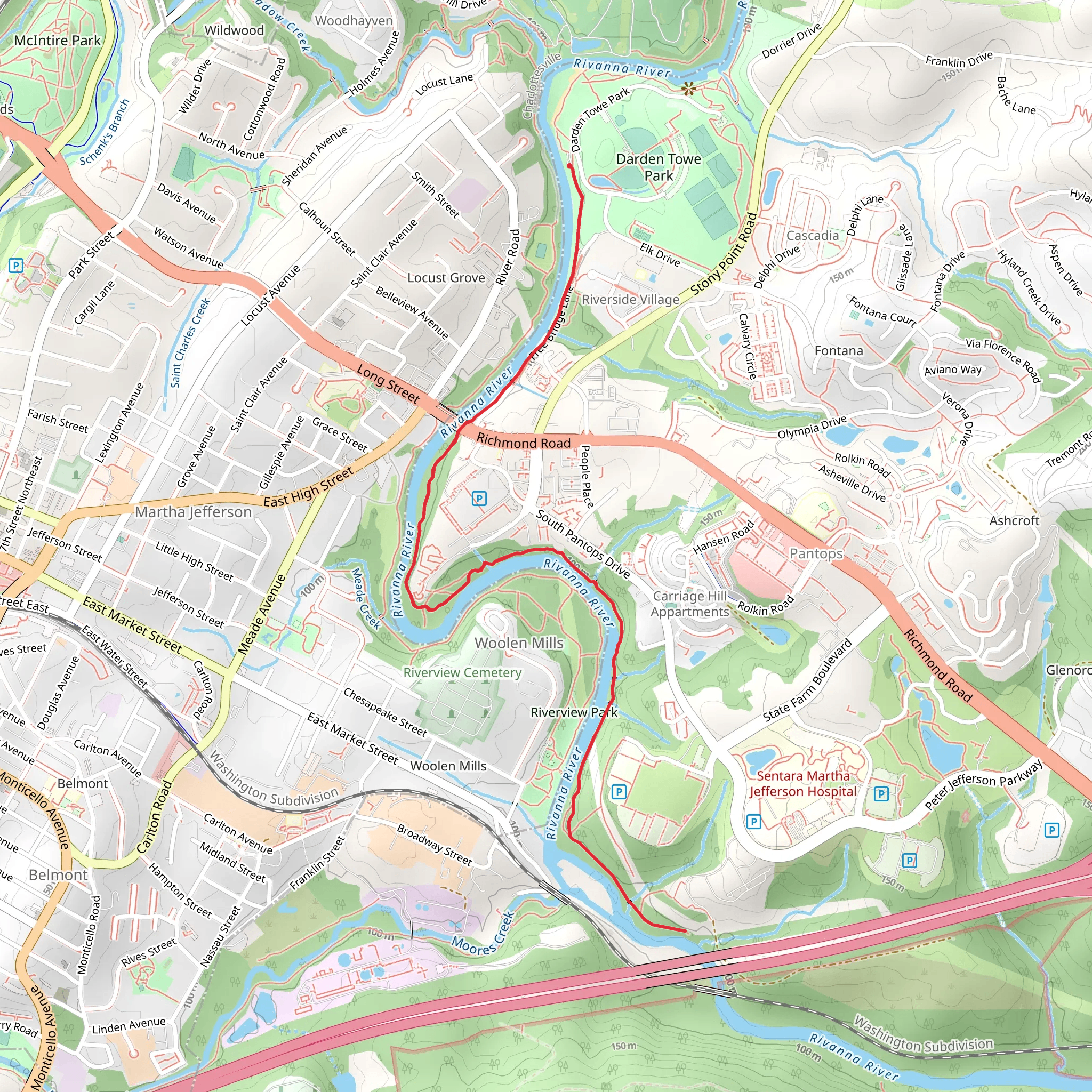 Old Mills Trail mobile static map