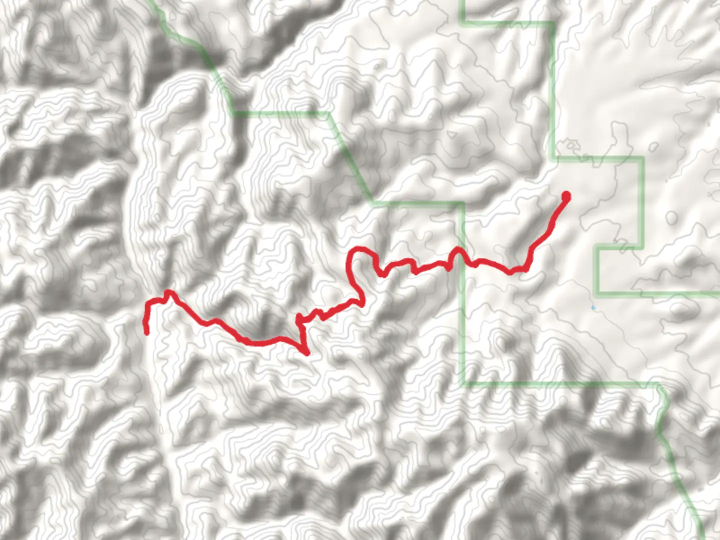 An image depicting the trail Topout Divide and Peak and its surrounding area.
