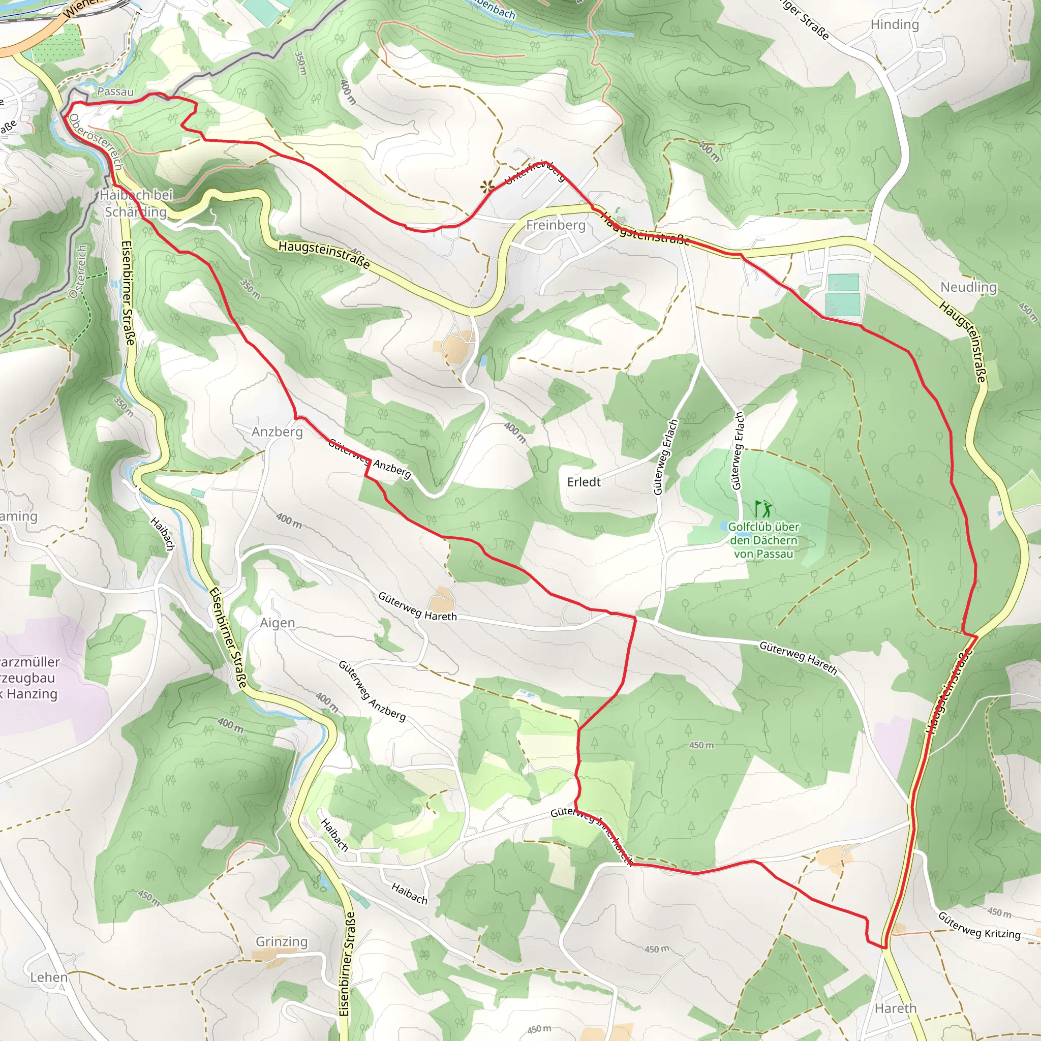 Freinberg Passau View – Severinsweg Trail mobile static map