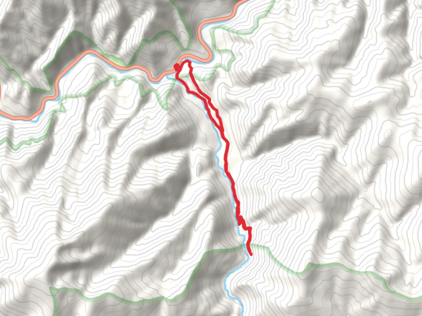 An image depicting the trail Warm Springs Trail and Falls and its surrounding area.
