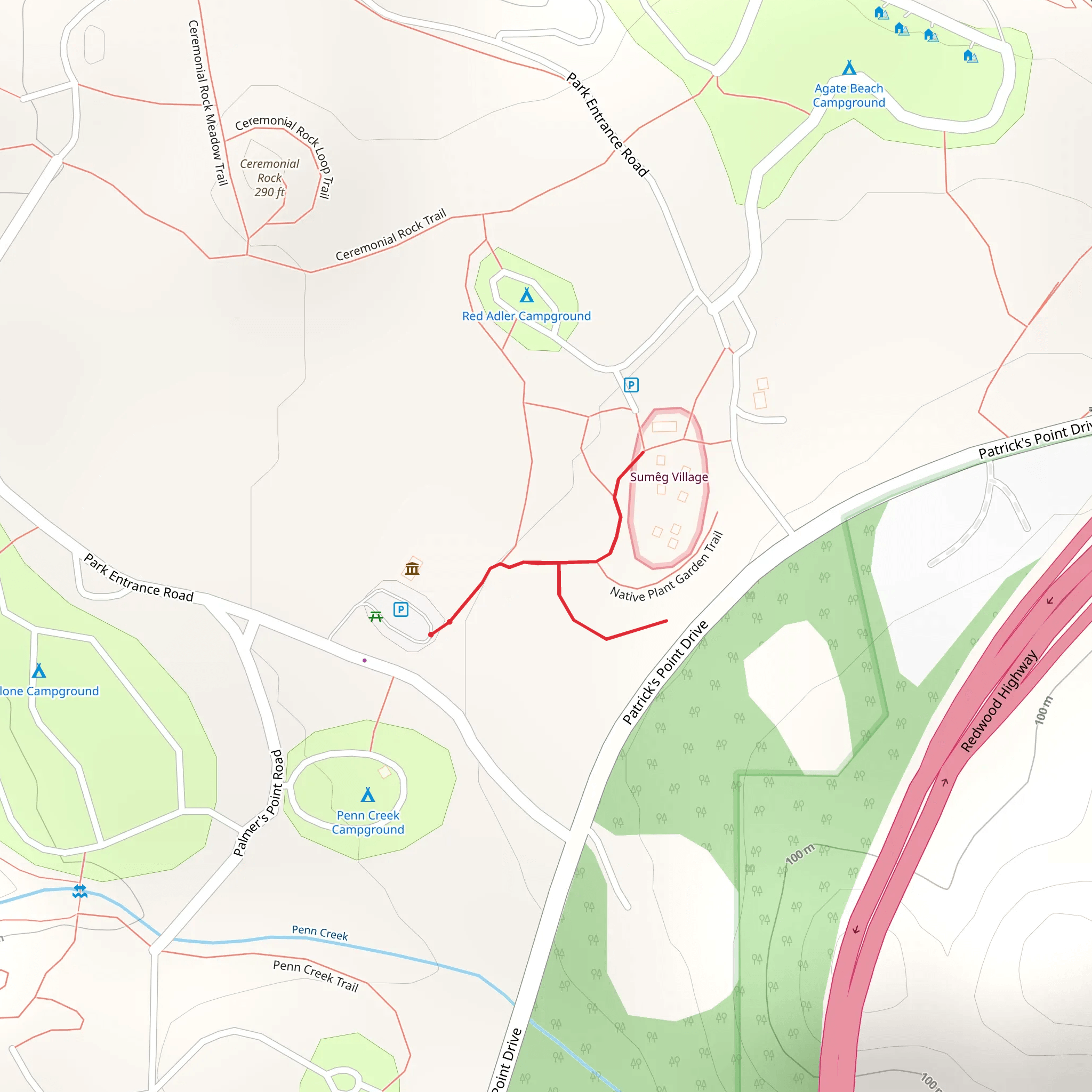 Sumeg Village Trail mobile static map