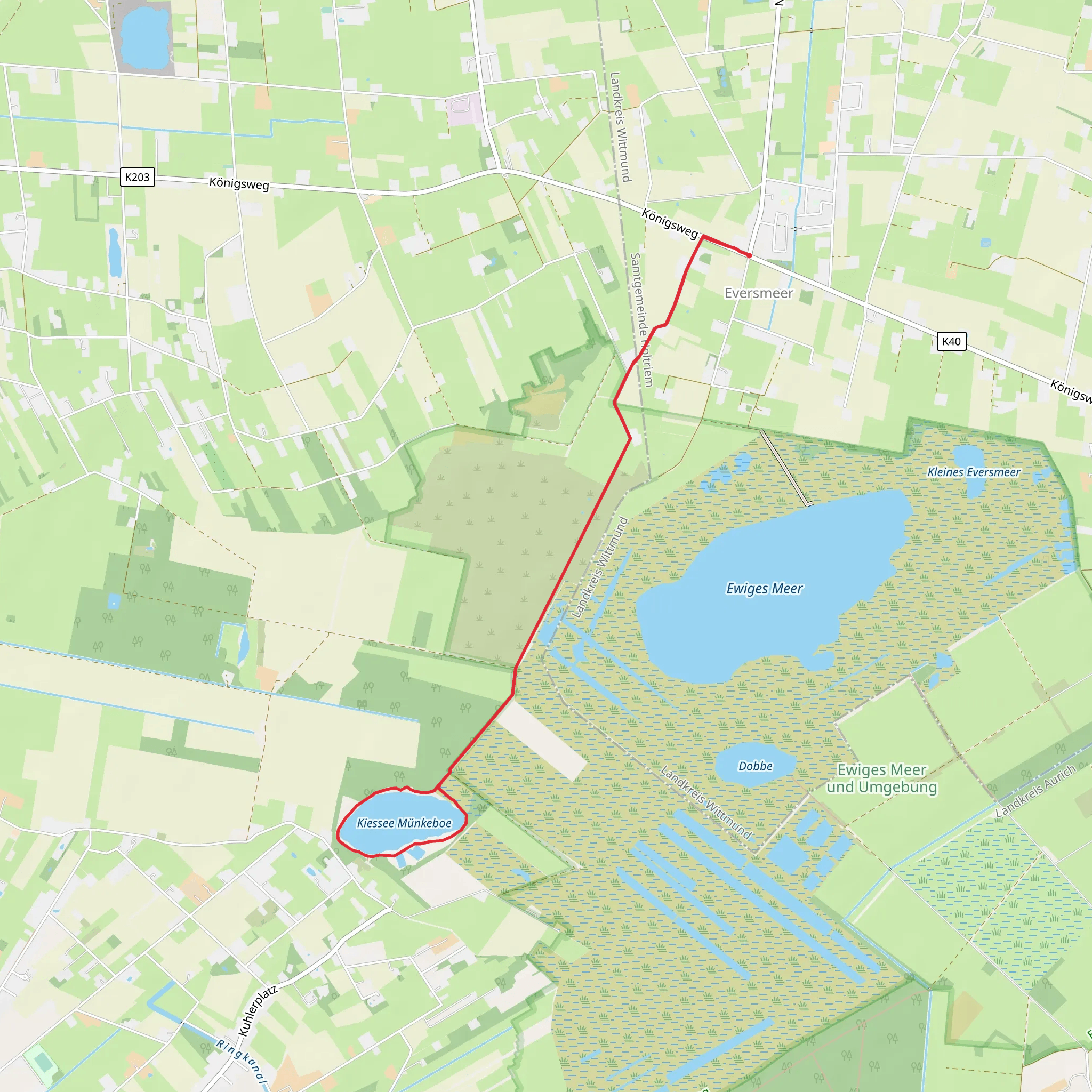 Kiessee Münkeboe Loop Walk mobile static map