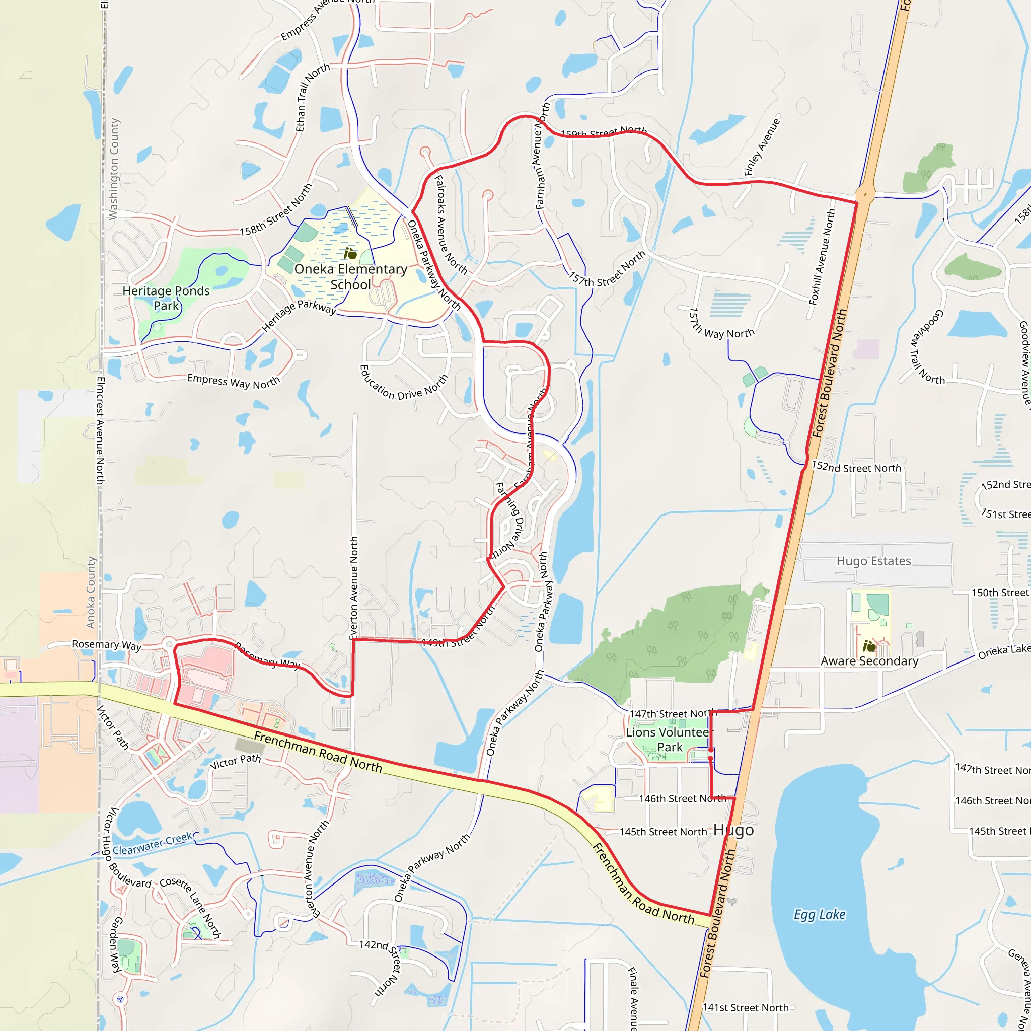 Francesca Avenue North Loop mobile static map