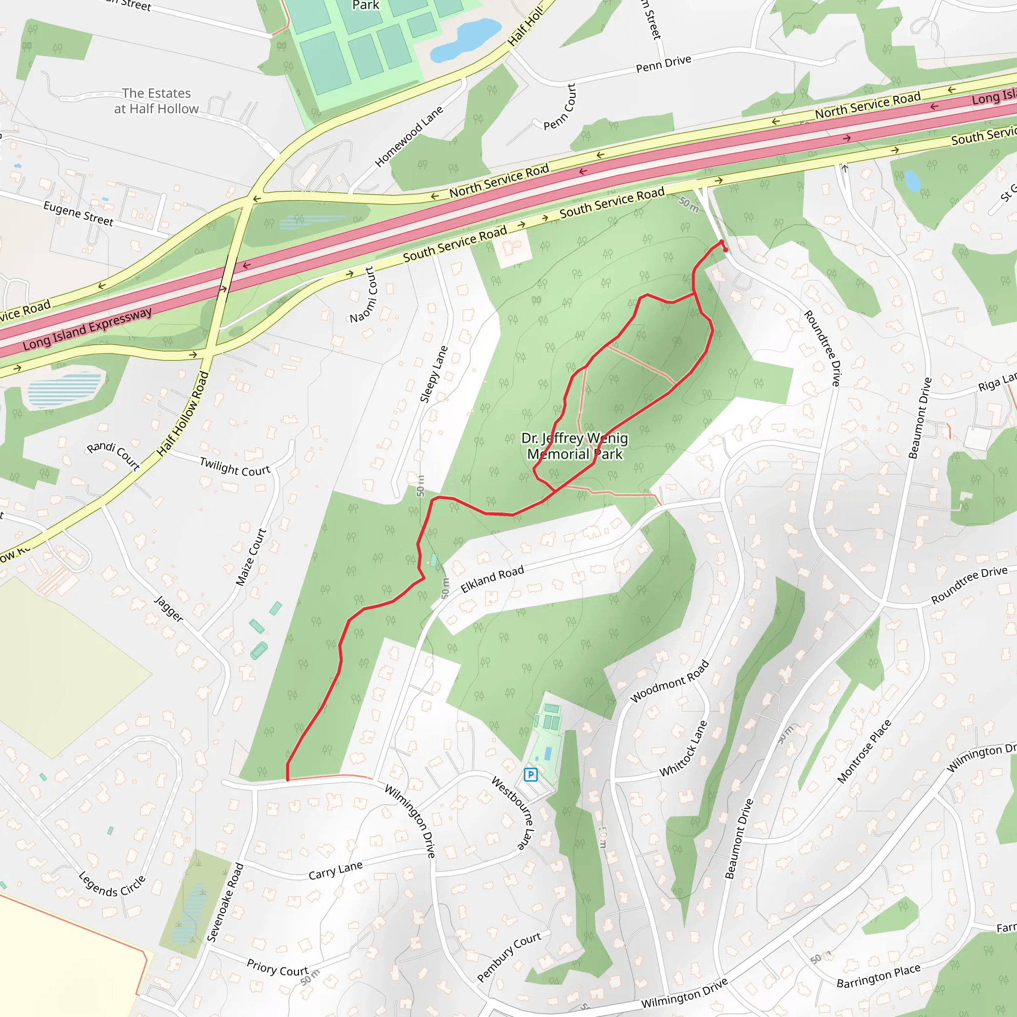 Dr Jeffrey Wenig Memorial Park Loop mobile static map