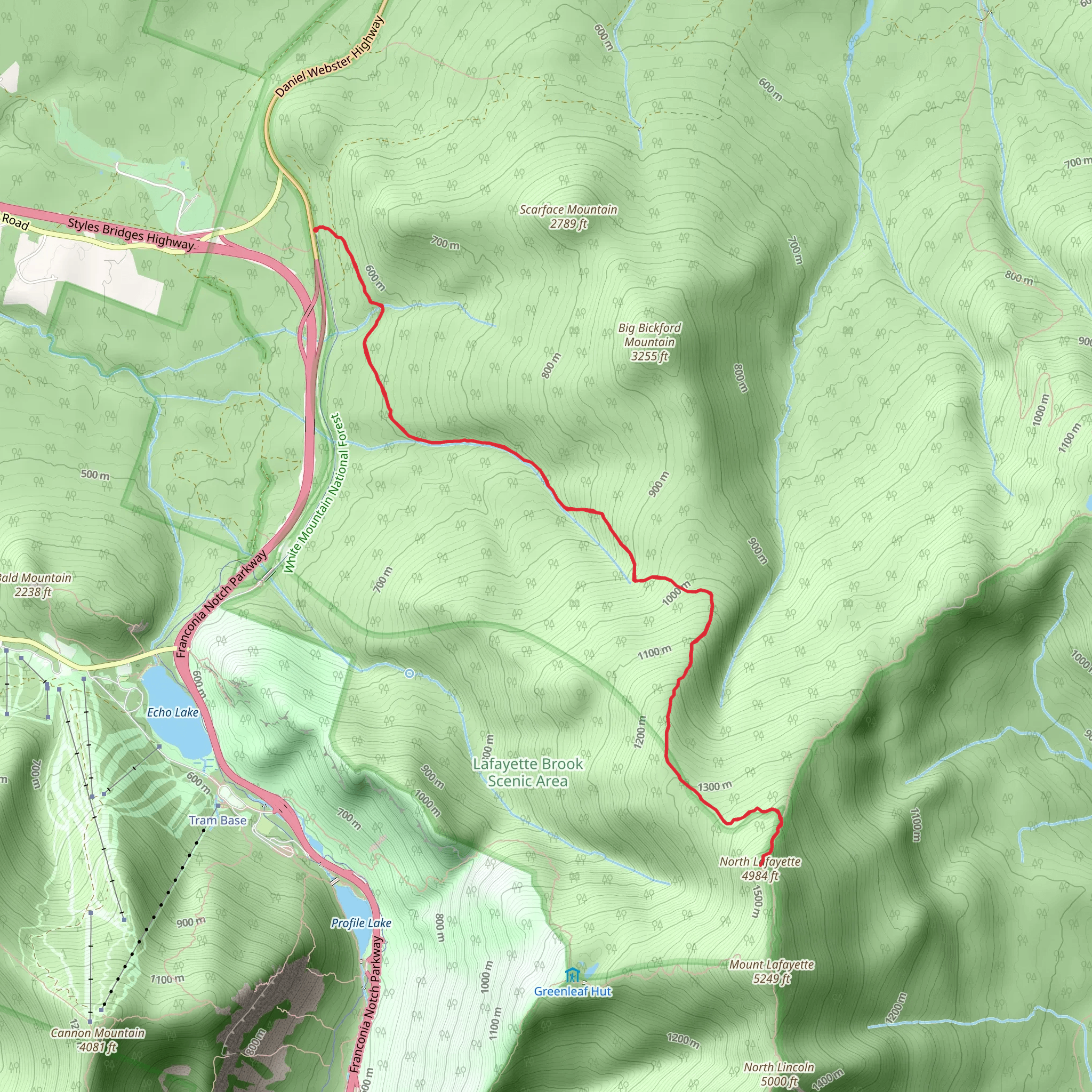 North Lafayette via Skookumchuck Trail mobile static map