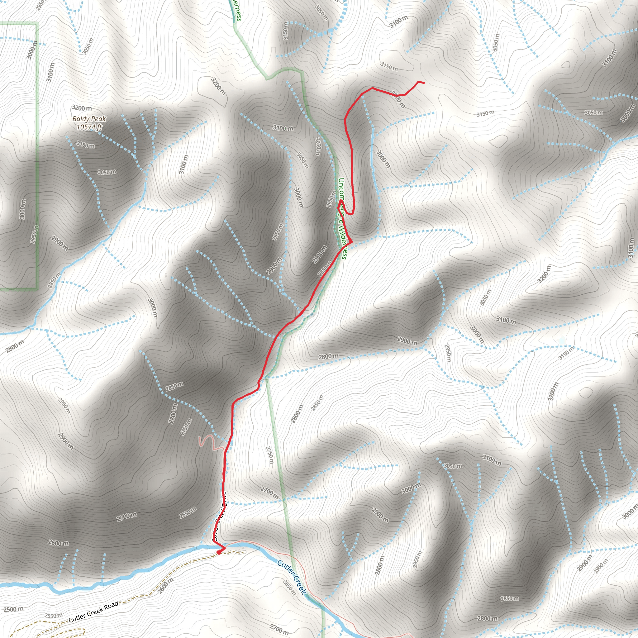 Storm Gulch Trail mobile static map