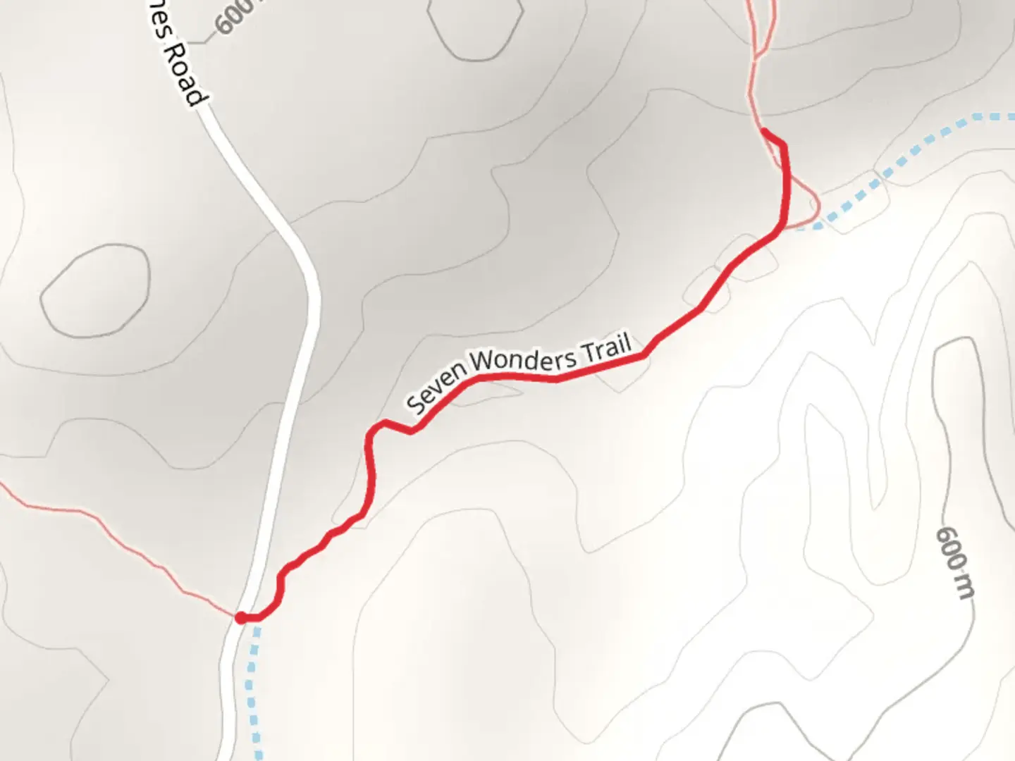 An image depicting the trail Seven Wonders Trail and its surrounding area.