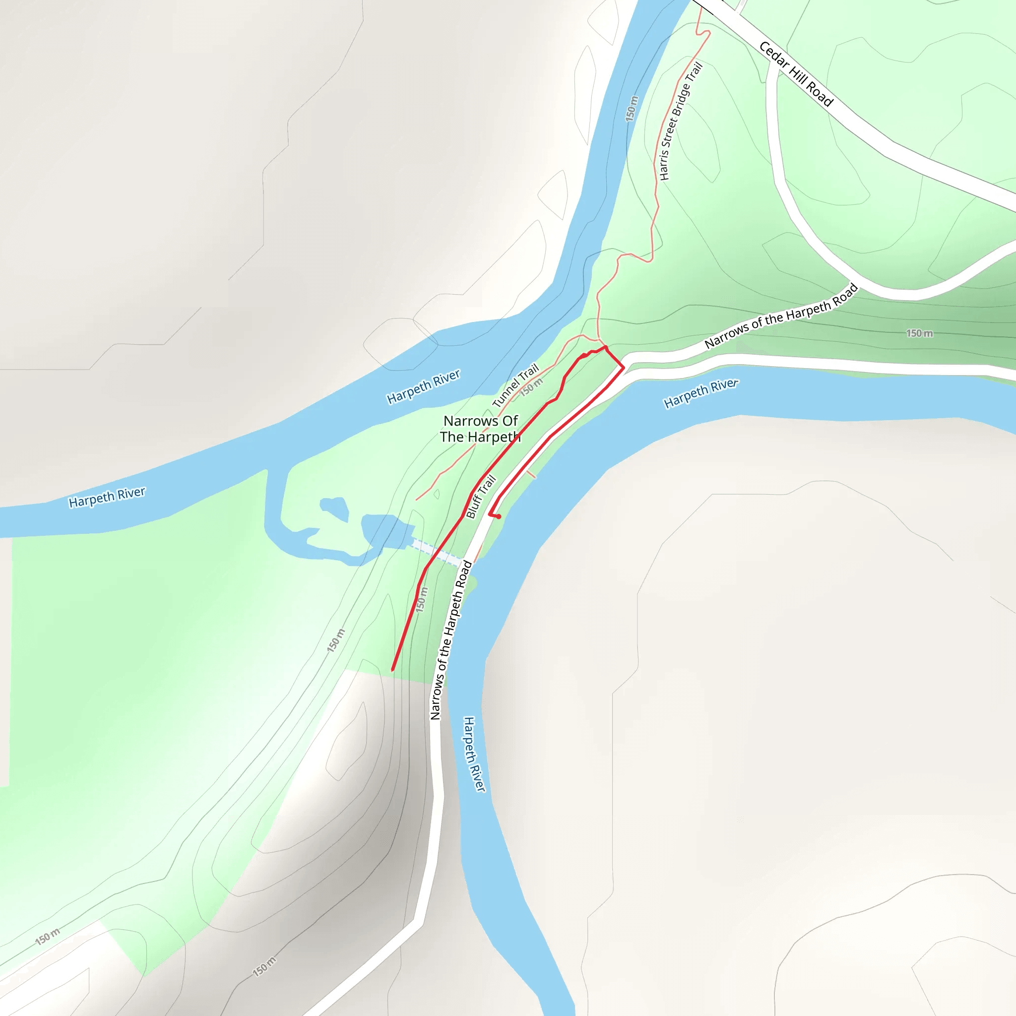 Bluff Trail mobile static map