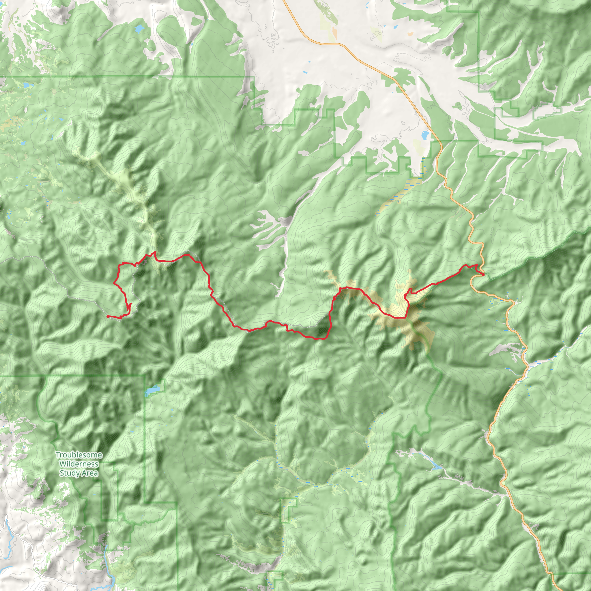Top of the World Trail mobile static map