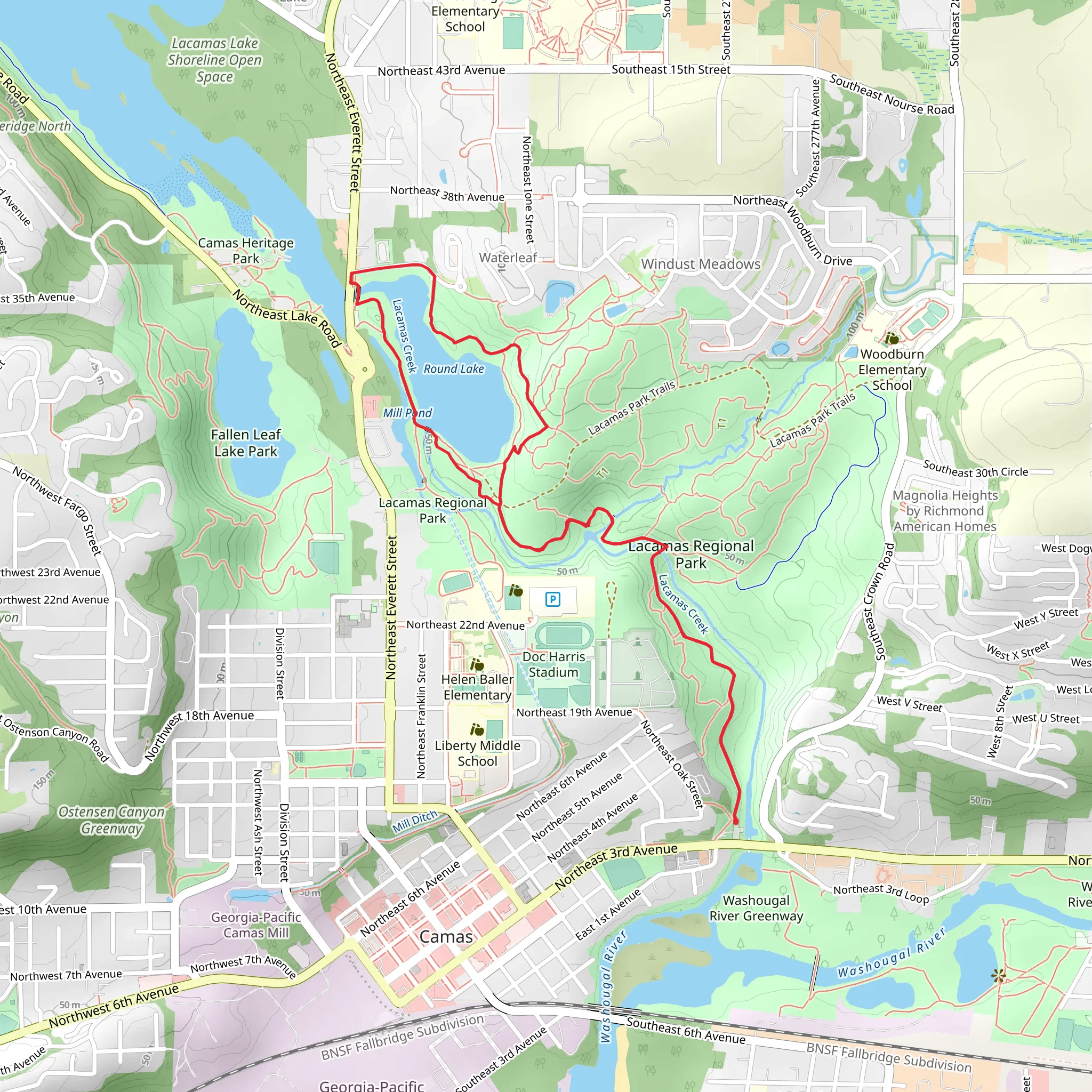 Round Lake Loop mobile static map