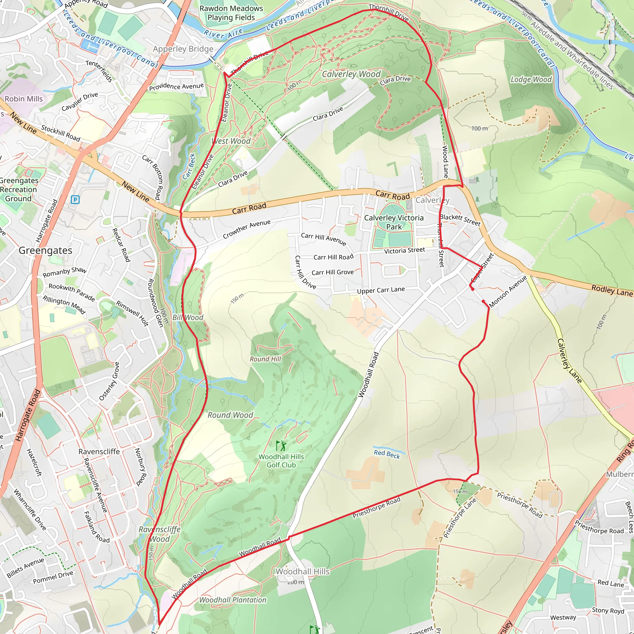 Calverley Loop mobile static map
