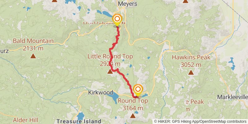 Tahoe To Yosemite Trail stage 4 Map