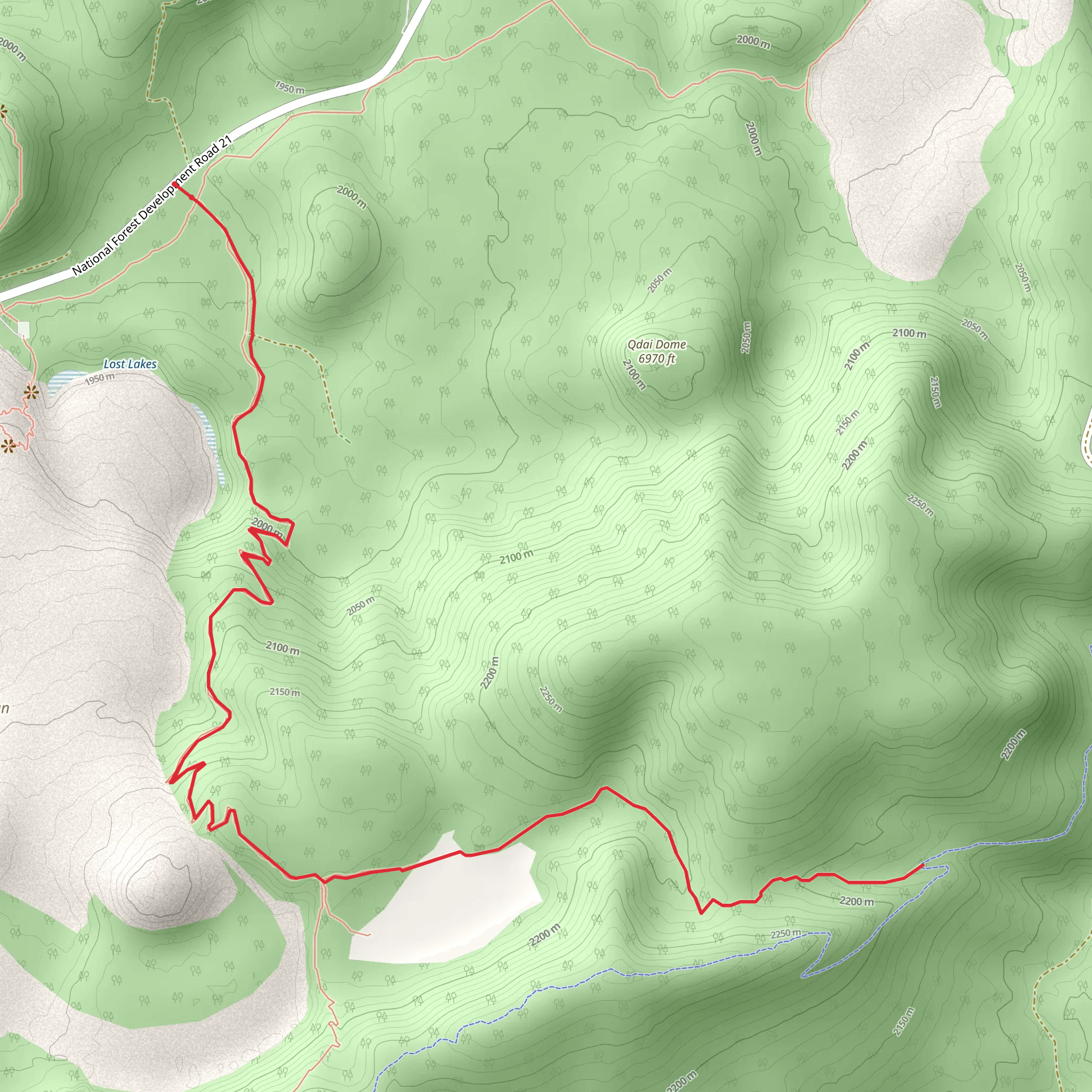 Lost Lake Trail mobile static map