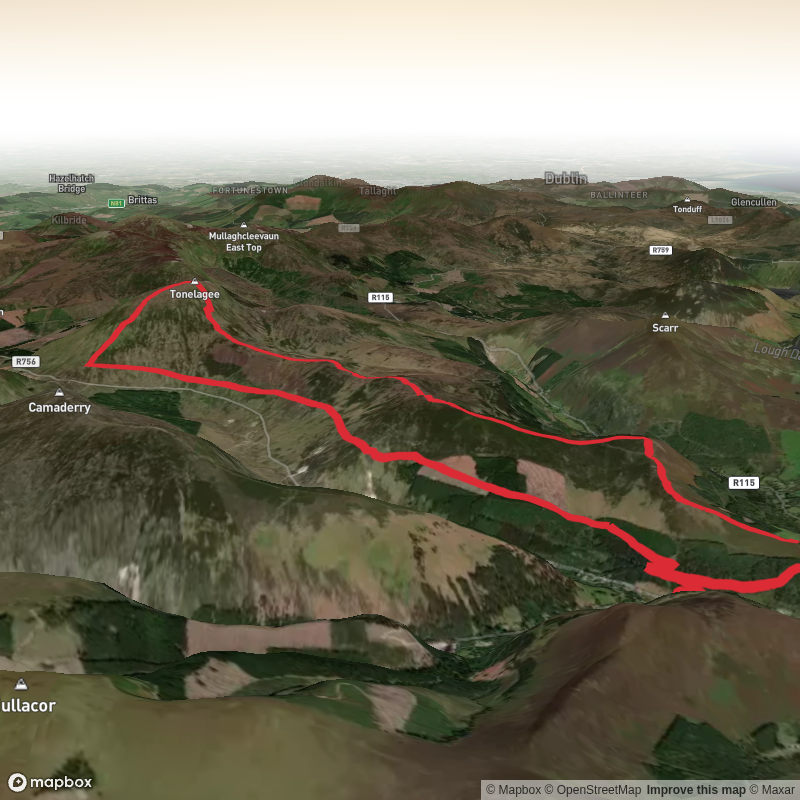 Glendalough to Tonelagee loop