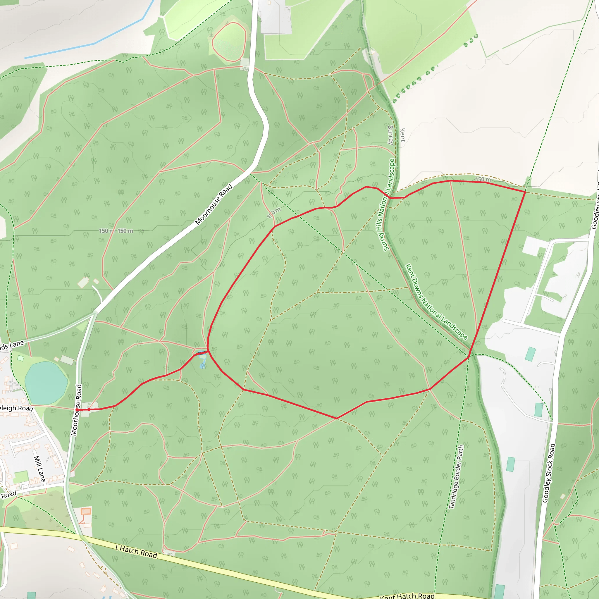 Limpsfield Common National Trust Loop mobile static map