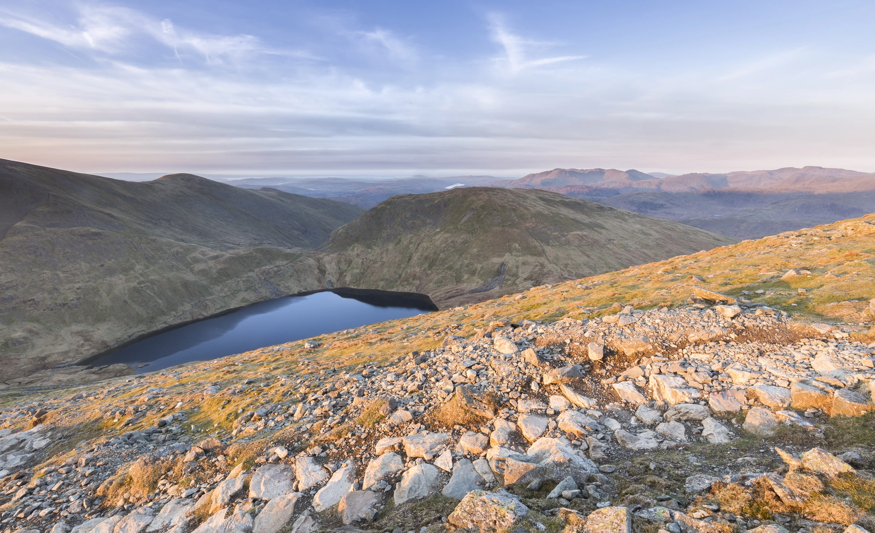 An image depicting the trail Lakes and Tarns Walk in Eastern Lakeland and its surrounding area.