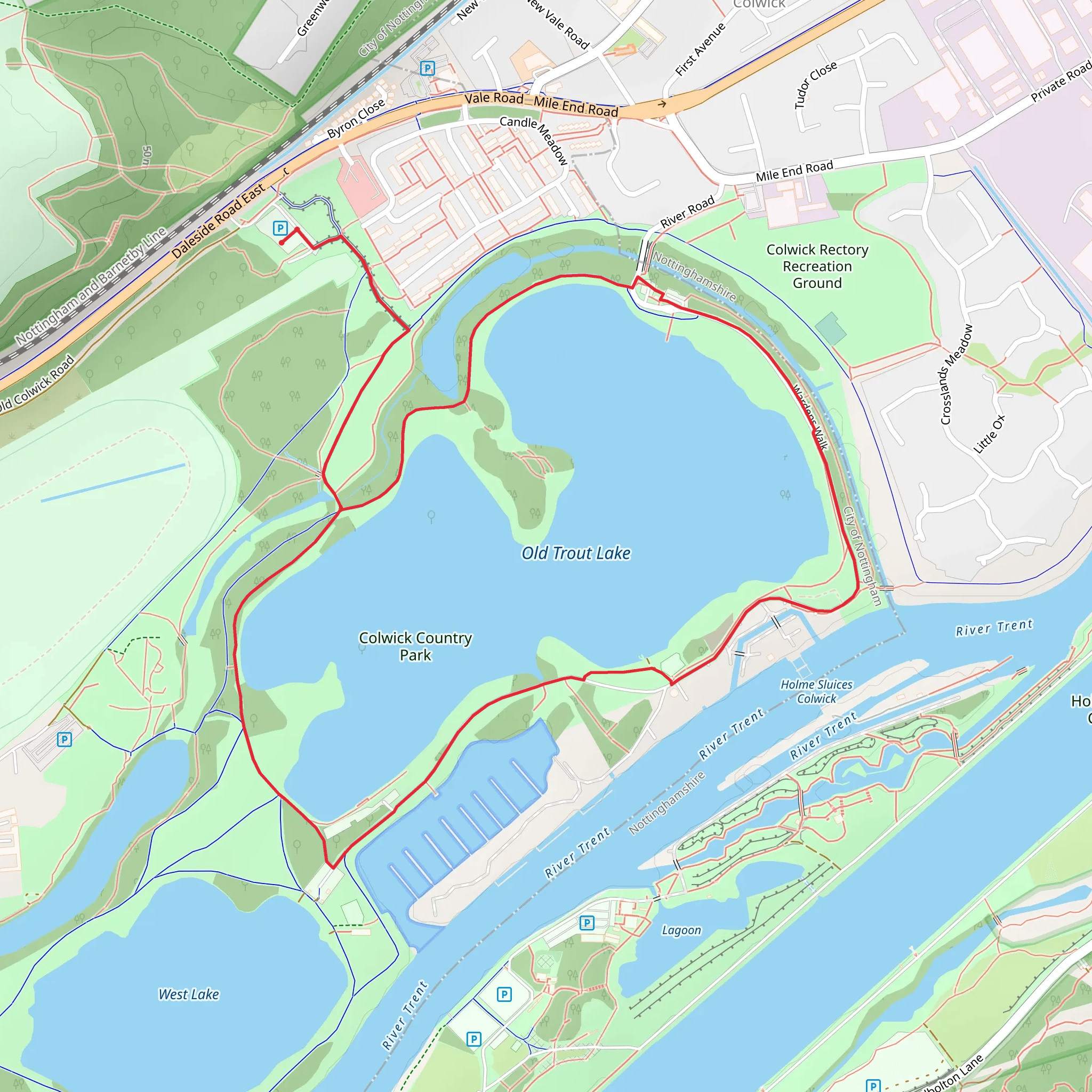 Old Trout Lake Loop mobile static map
