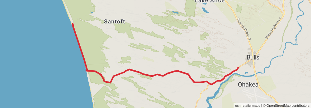 Te Araroa Trail stage 77 Map