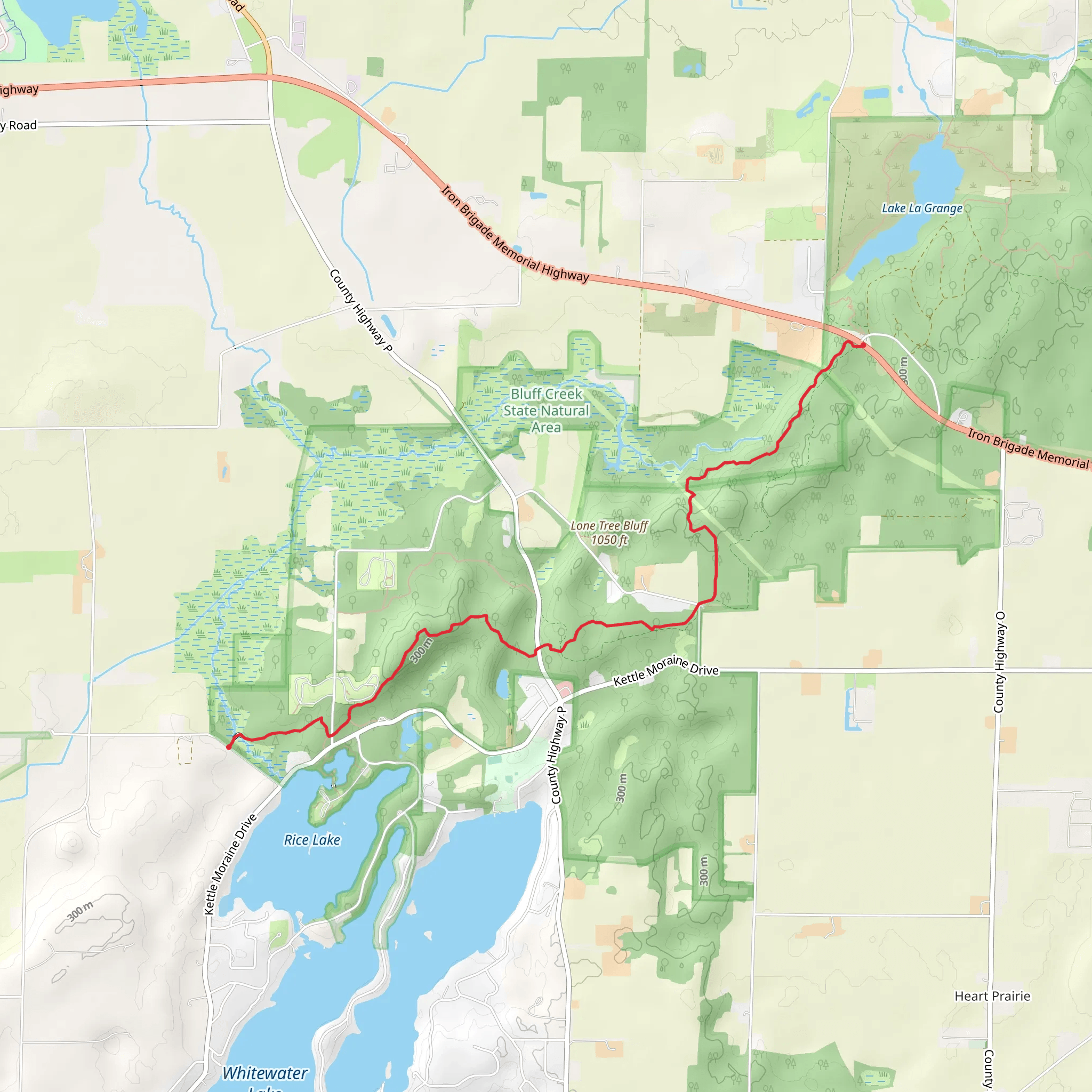 Ice Age Trail - East Milwaukee Street mobile static map