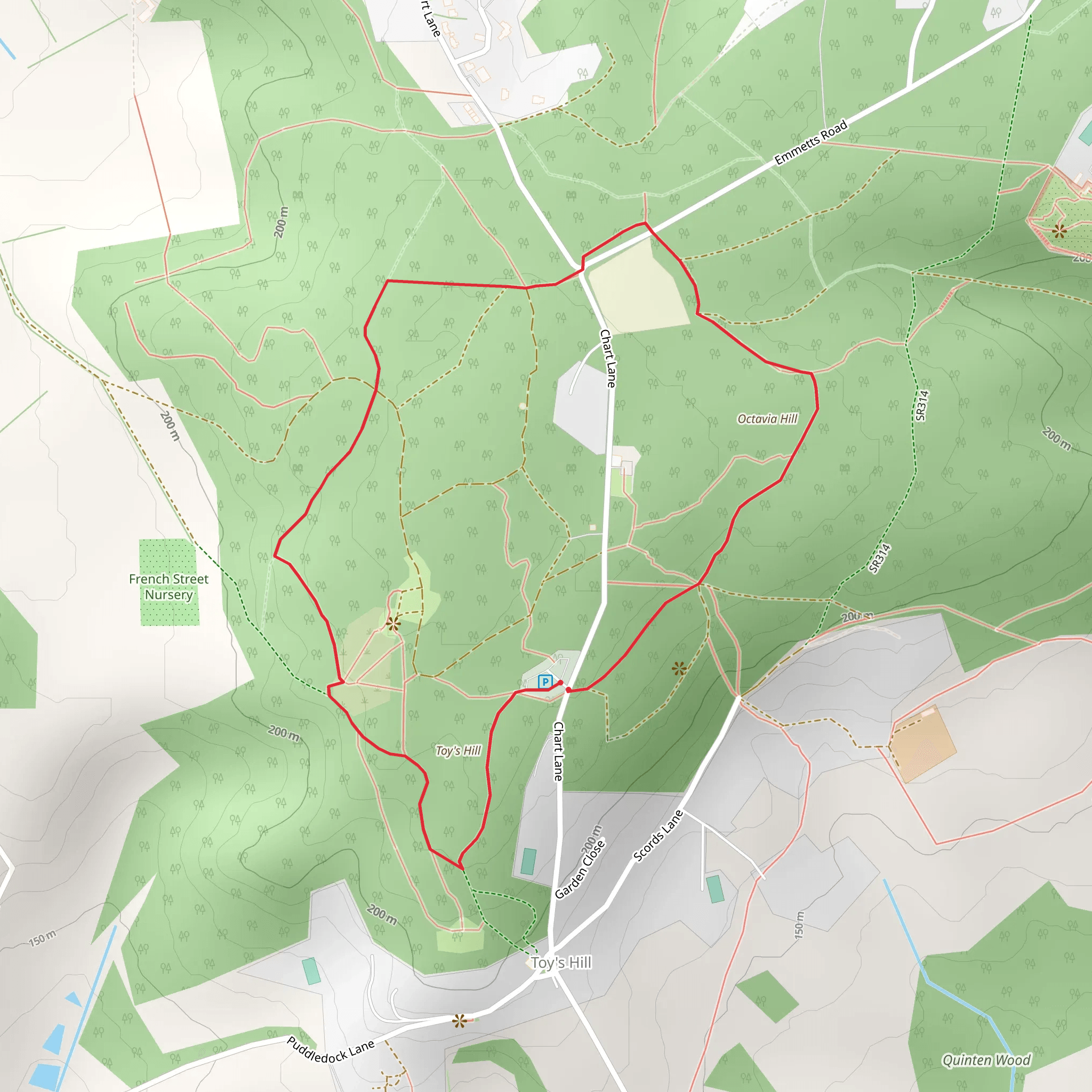 Weardale Wood Loop mobile static map