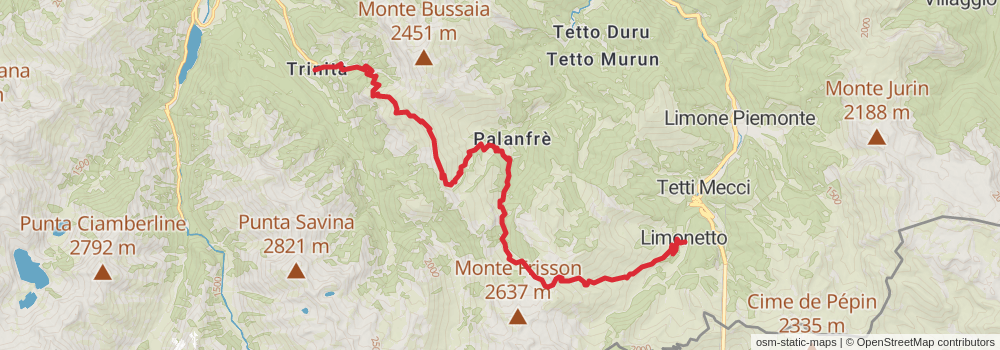 Sentiero Italia - Alps Section stage 177 Map