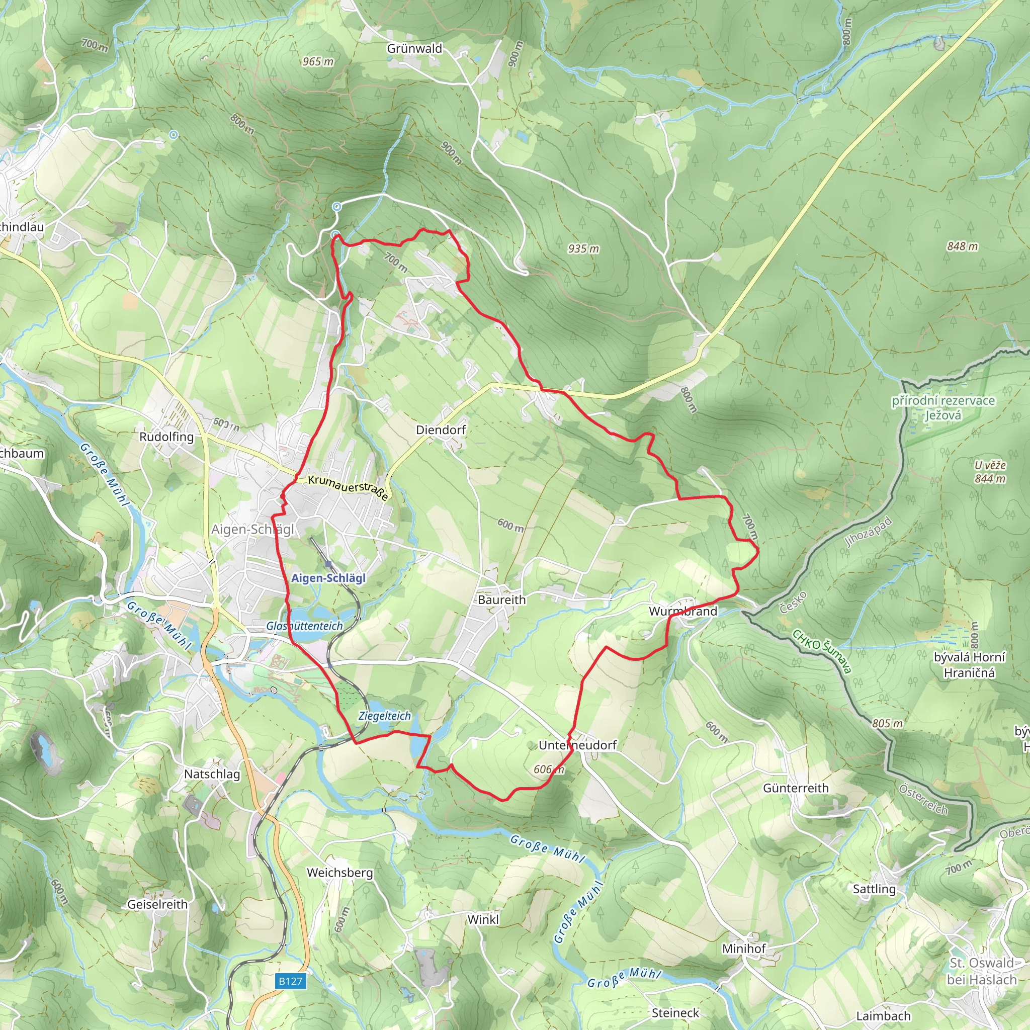 Mühltalblickweg mobile static map