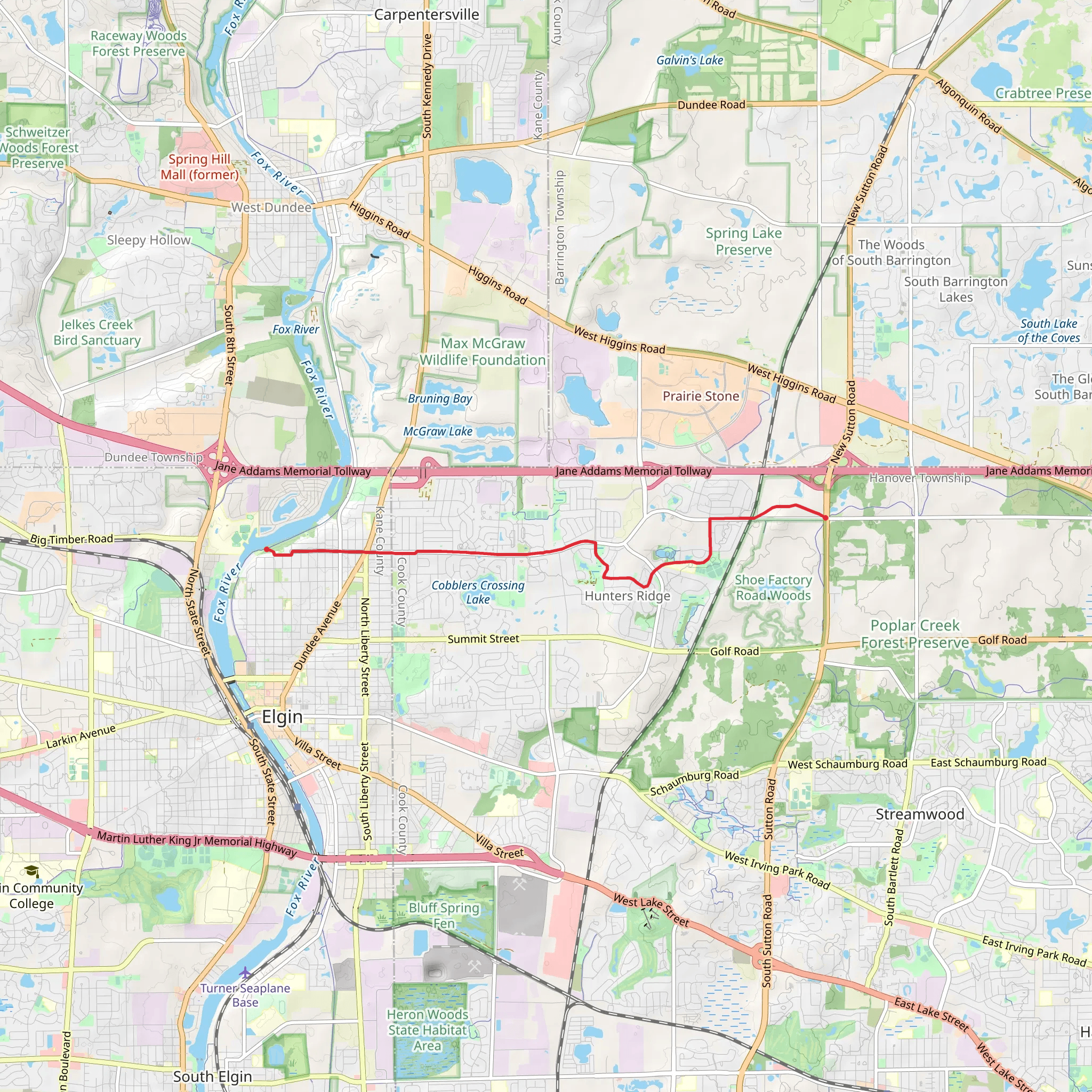Cannon Crossings Park and Black Bear Park North mobile static map
