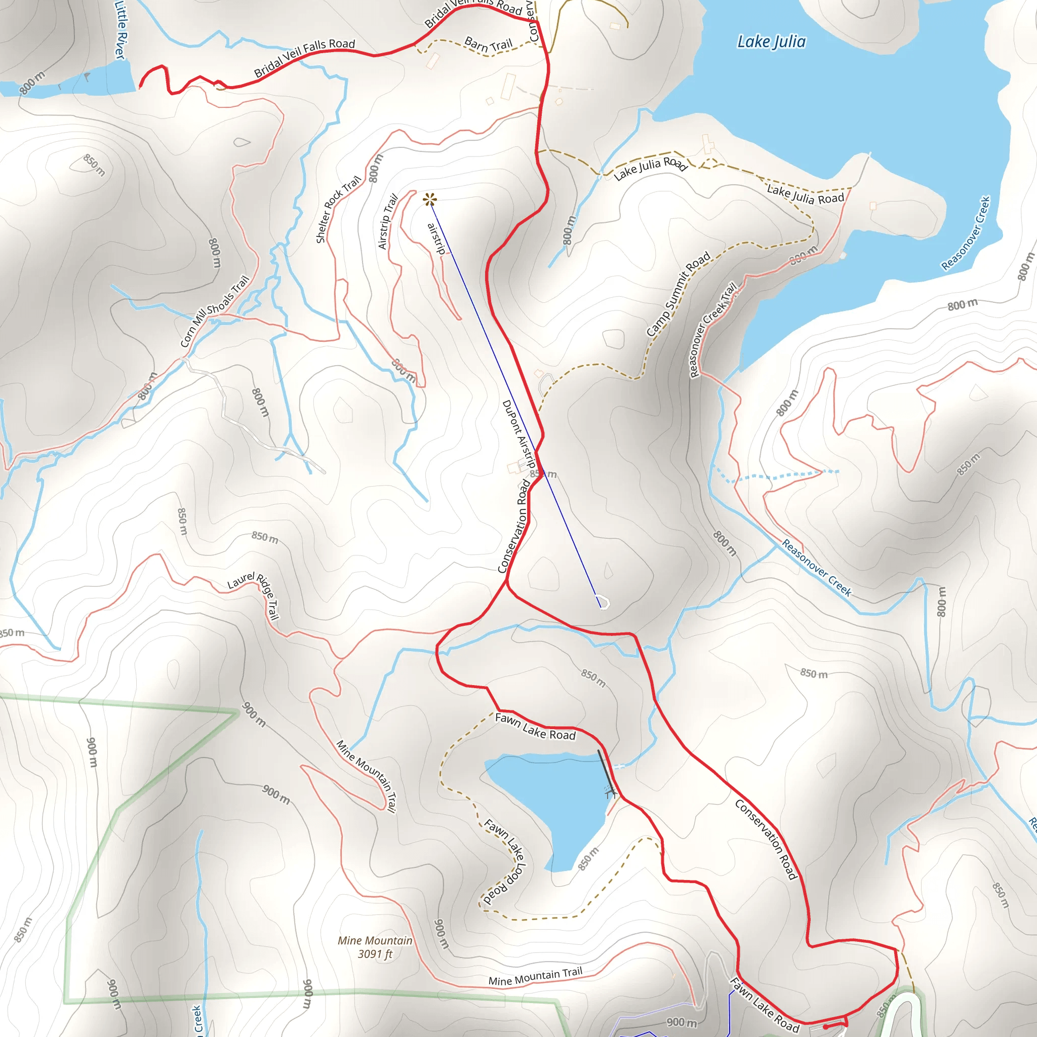 Fawn Lake - Julia Lake Loop mobile static map