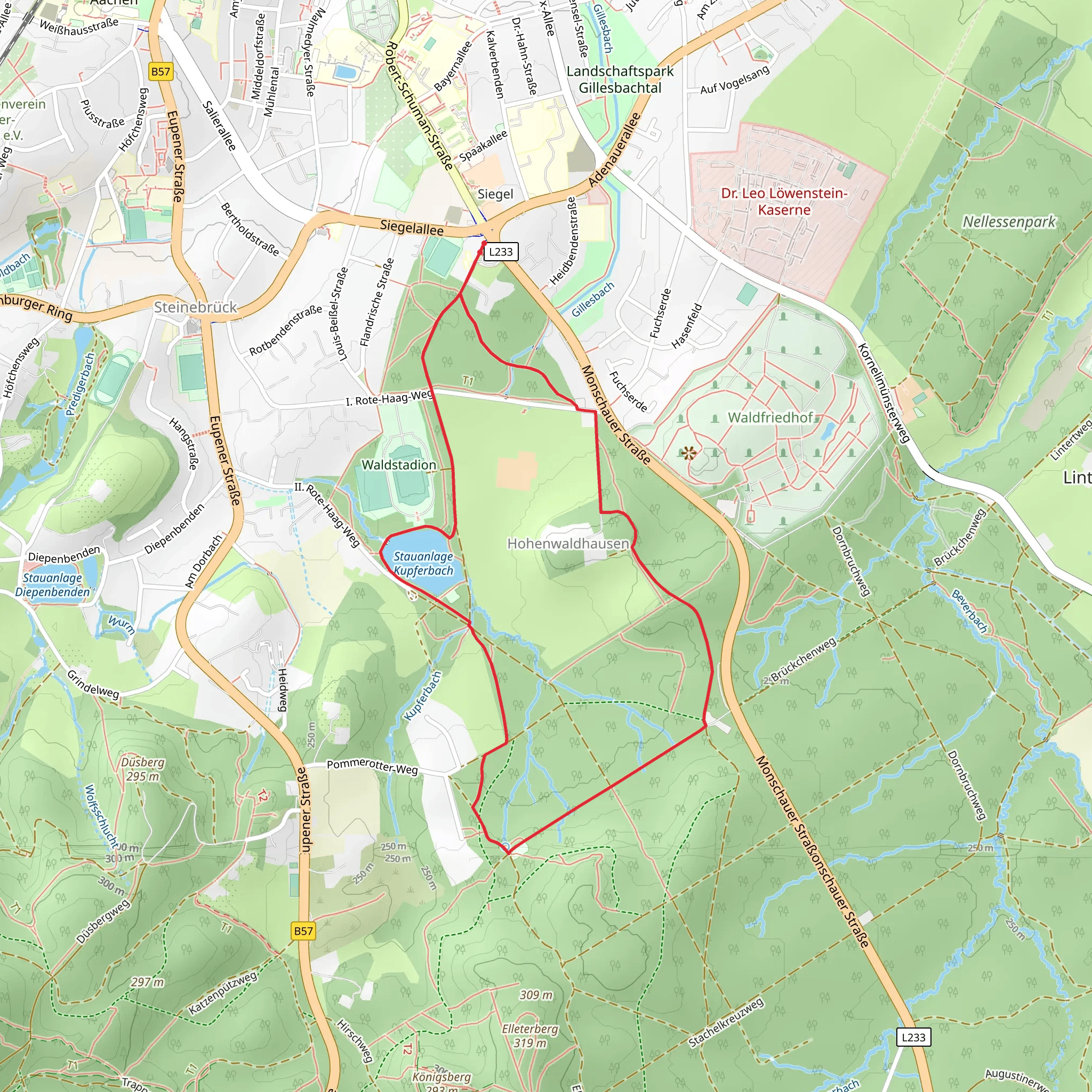 Stauanlage Kupferbach Loop mobile static map