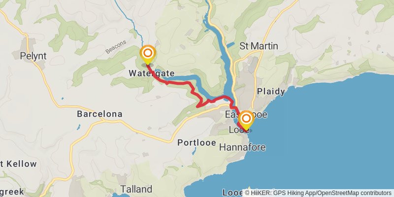 Boscastle to Looe Walk in Cornwall stage 4 Map