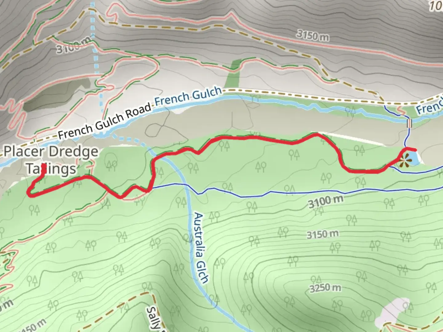 An image depicting the trail B and B Mine Trail and its surrounding area.